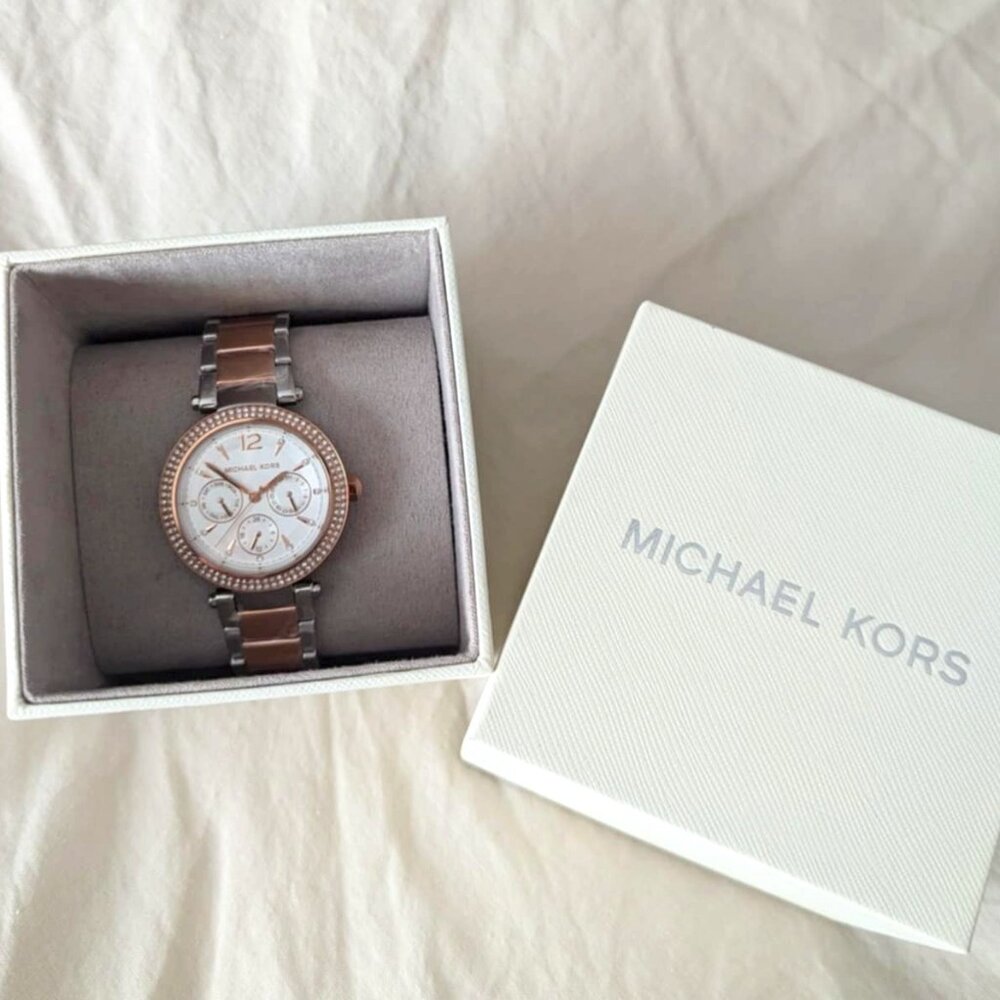MIchael Kors Parker Watch in rose gold stainless steel